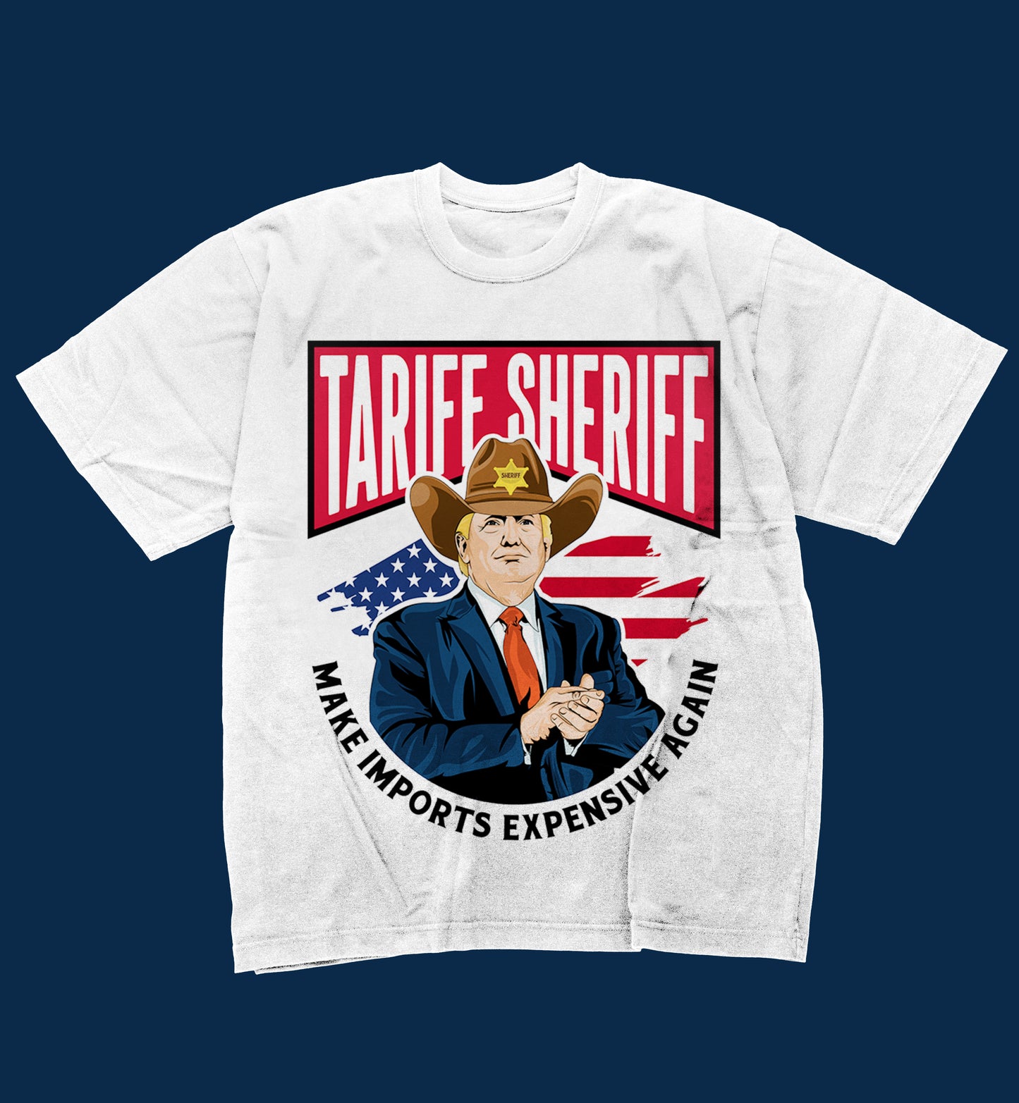 short sleeve trump tariff sheriff shirt